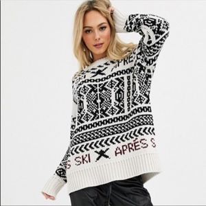 ASOS Mono Oversized Apres Ski Sweater